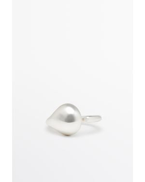 MASSIMO DUTTI Fluid Teardrop Ring - White