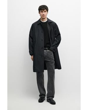MASSIMO DUTTI Parka Larga Técnica Reversible - Negro