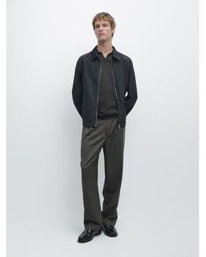 MASSIMO DUTTI Short Technical Fabric Jacket - Multicolour