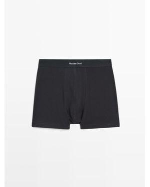 MASSIMO DUTTI Boxer Con Logo - Nero