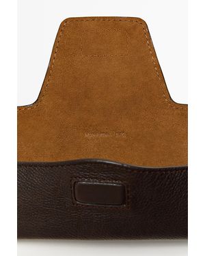 MASSIMO DUTTI Nappa Leather Sunglasses Case - Brown