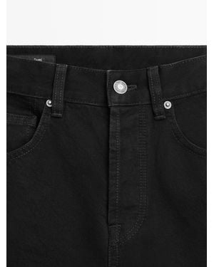 MASSIMO DUTTI Mid-Waist Balloon Fit Jeans - White