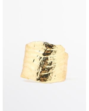 MASSIMO DUTTI Irregular Wide Cuff - Metallic