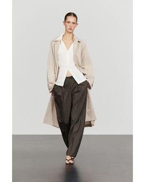 MASSIMO DUTTI 100% Cool Wool Pleated Pants - Multicolor