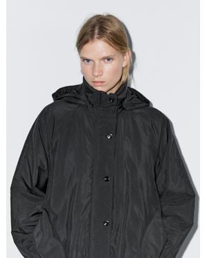 MASSIMO DUTTI Wattierter Parka Mit Stehkragen - Grau