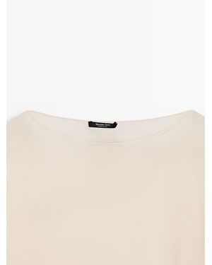 MASSIMO DUTTI Capa Corte Asimétrico Seda - Neutro