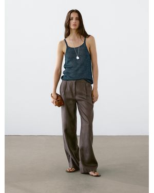 MASSIMO DUTTI Träger-Stricktop - Mehrfarbig