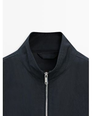 MASSIMO DUTTI Lightweight Short Jacket - Blue