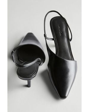 MASSIMO DUTTI Asymmetric High-Heel Shoes - Black