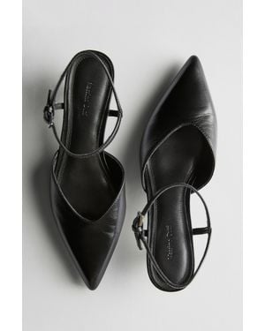 MASSIMO DUTTI High-Heel Slingback Shoes - Black