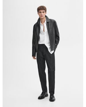MASSIMO DUTTI Selvedge-Tapered-Fit-Jeans Aus Baumwolle - Weiß