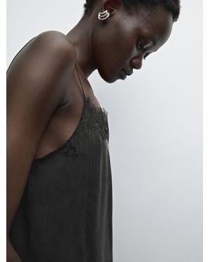 MASSIMO DUTTI Top - Schwarz