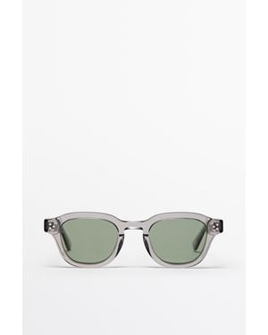 MASSIMO DUTTI Geometric Sunglasses - White