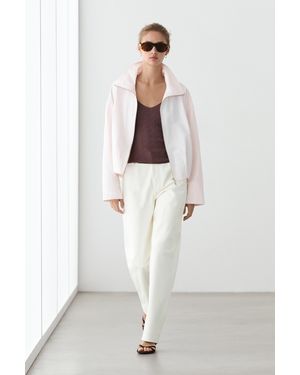 MASSIMO DUTTI High Neck Bomber Jacket - Multicolour