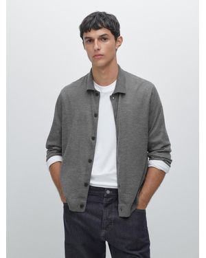 MASSIMO DUTTI Cárdigan Punto 100% Cashmere - Blanco