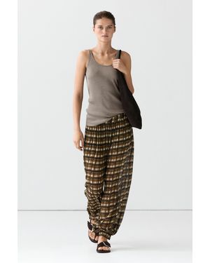 MASSIMO DUTTI Flowing Sarouel Trousers - Multicolour