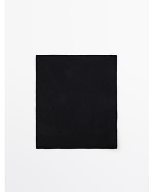 MASSIMO DUTTI 100% Cashmere Scarf - Black