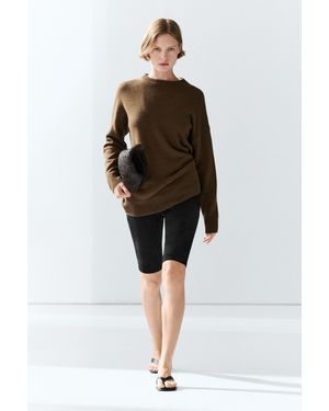 MASSIMO DUTTI 100% Cashmere Oversize Knit Jumper - Black
