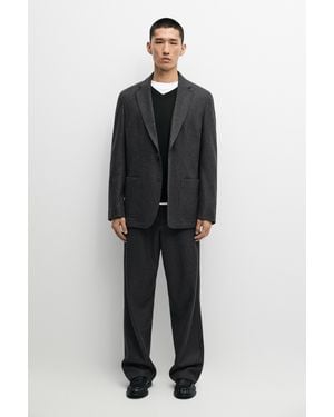 MASSIMO DUTTI 100% Wool Total Look Trousers - Black