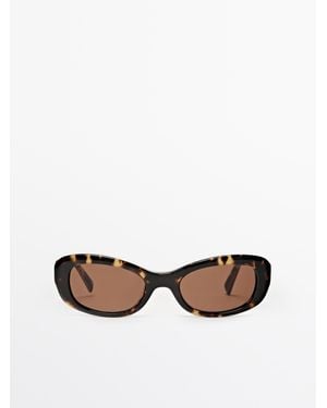 MASSIMO DUTTI Gafas De Sol Ovaladas - Blanco