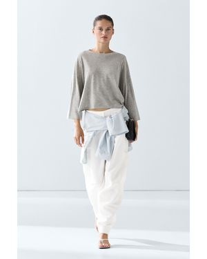 MASSIMO DUTTI Round Neck Knit Sweater - Multicolor