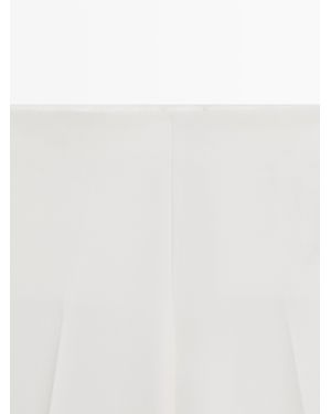 MASSIMO DUTTI Wide-Leg Voluminous Trousers - Natural