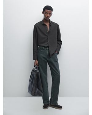 MASSIMO DUTTI Camicia A Quadretti Regular Fit - Grigio