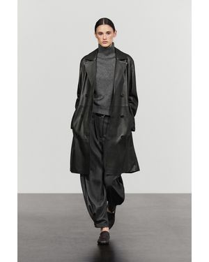 MASSIMO DUTTI Cappotto Trench - Blu