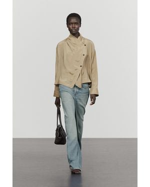 MASSIMO DUTTI Camisa Detalle Cuello Cierre Cruzado - Multicolor