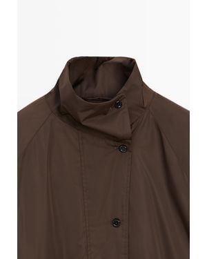 MASSIMO DUTTI Puffer Jacket With Pocket Details - Brown