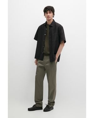 MASSIMO DUTTI Cotton Blend Slim Fit Pants - Green