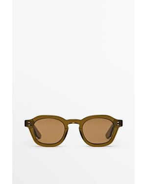 MASSIMO DUTTI Round Sunglasses - Orange