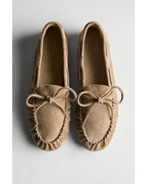 MASSIMO DUTTI Mokassin Aus Weichem Gerafftem Leder - Mehrfarbig