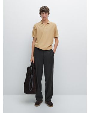 MASSIMO DUTTI Polo A Maniche Corte - Bianco
