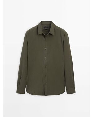 MASSIMO DUTTI Overhemden voor heren in het Groen Lyst NL