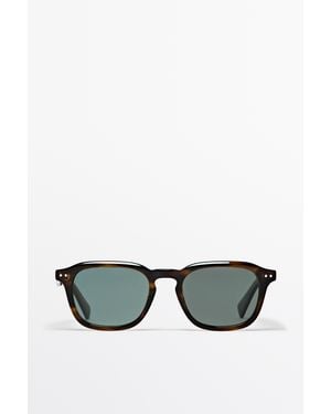 MASSIMO DUTTI Square Sunglasses - White
