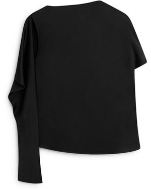 MASSIMO DUTTI Zijdeachtige Top Met Rugdetail - Blauw