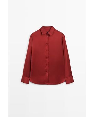 MASSIMO DUTTI Fließendes Hemd - Rot
