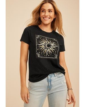 maurices Sun Celestial Studded Classic Fit Graphic Tee - Black