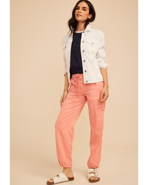 maurices Mid Rise Cargo Tencel Pants - Natural