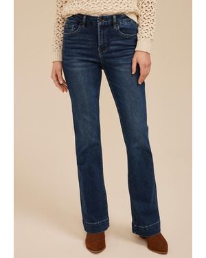 Flying Monkey Dark High Rise Trouser Bootcut - Blue