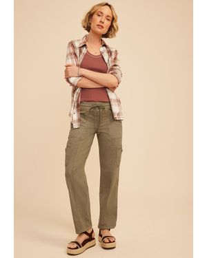 maurices Mid Rise Cargo Tencel Pants - Natural