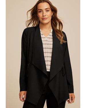 maurices Blazer Waterfall Cinched Blazer - Black