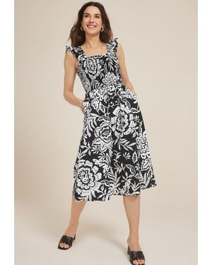 maurices Floral Flutter Poplin Midi Dress - Multicolor