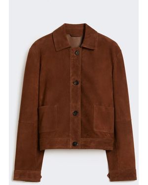 Max Mara Suede Boxy Jacket - Brown