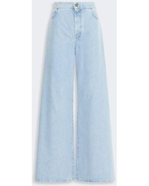 Max Mara Wide Leg Denim Jeans - Blue