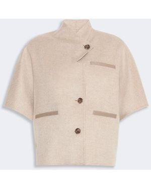 Max Mara Lightweight Cashmere Cape - Natural