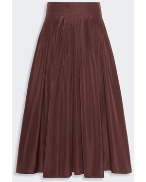 Max Mara Taffeta Pleated Skirt - Purple
