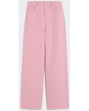 Max Mara Cotton And Linen 5-Pocket Pants - Pink