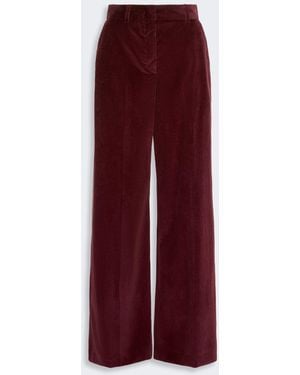 Max Mara Cotton Velvet Pants - Red